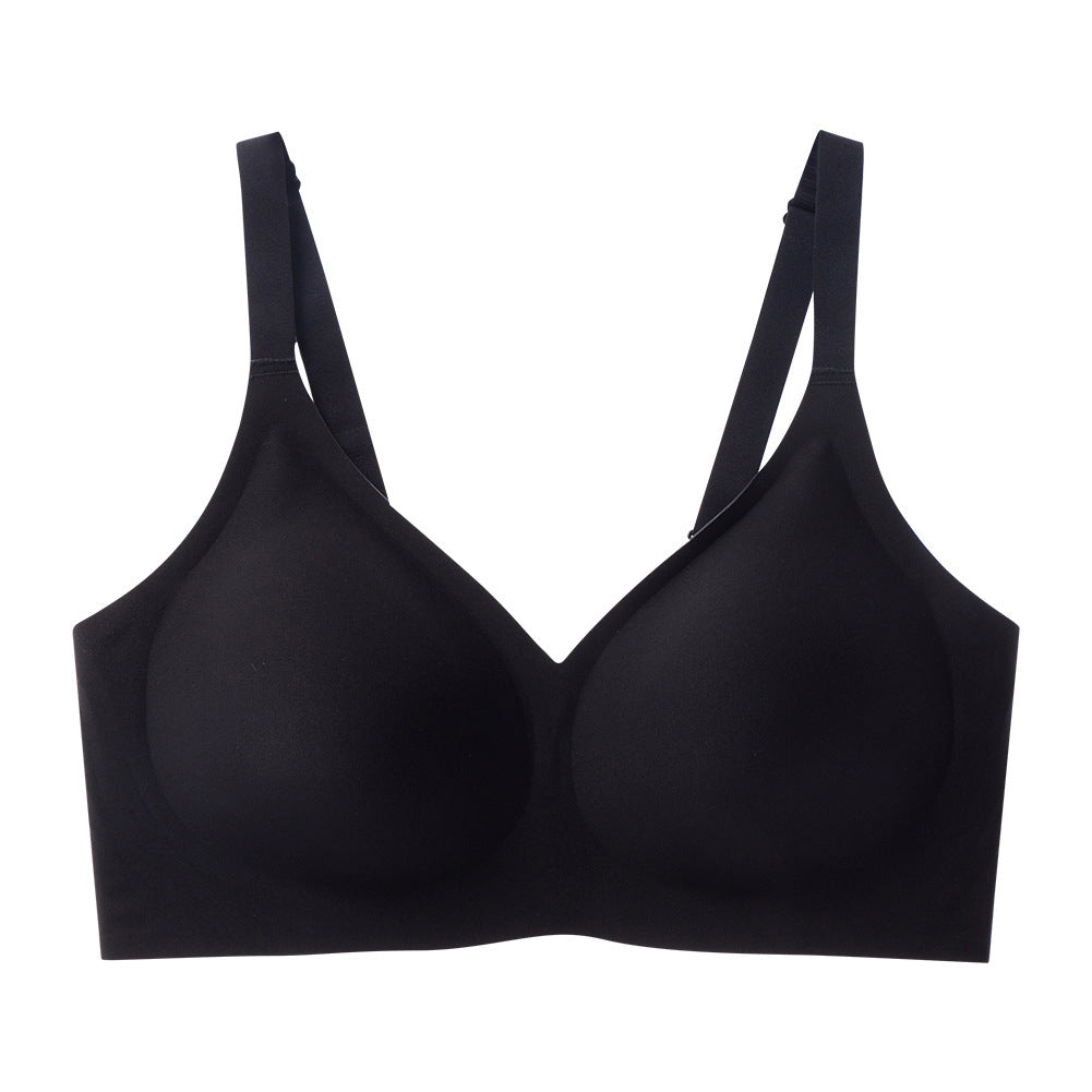 Black backless push-up bra with seamless cups and comfortable support